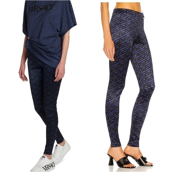 Versace La Grecca-print leggings - Picture 1 of 16